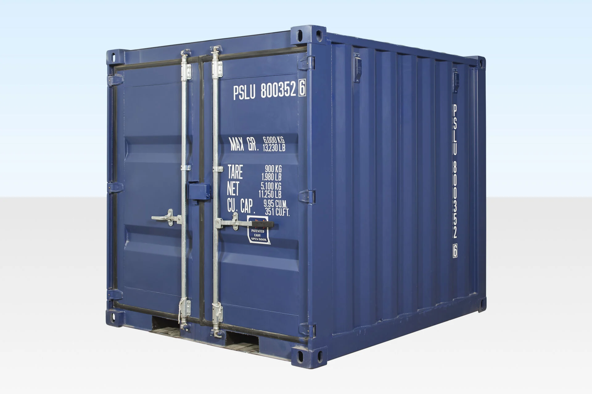 8ft Shipping Container (One Trip) Blue