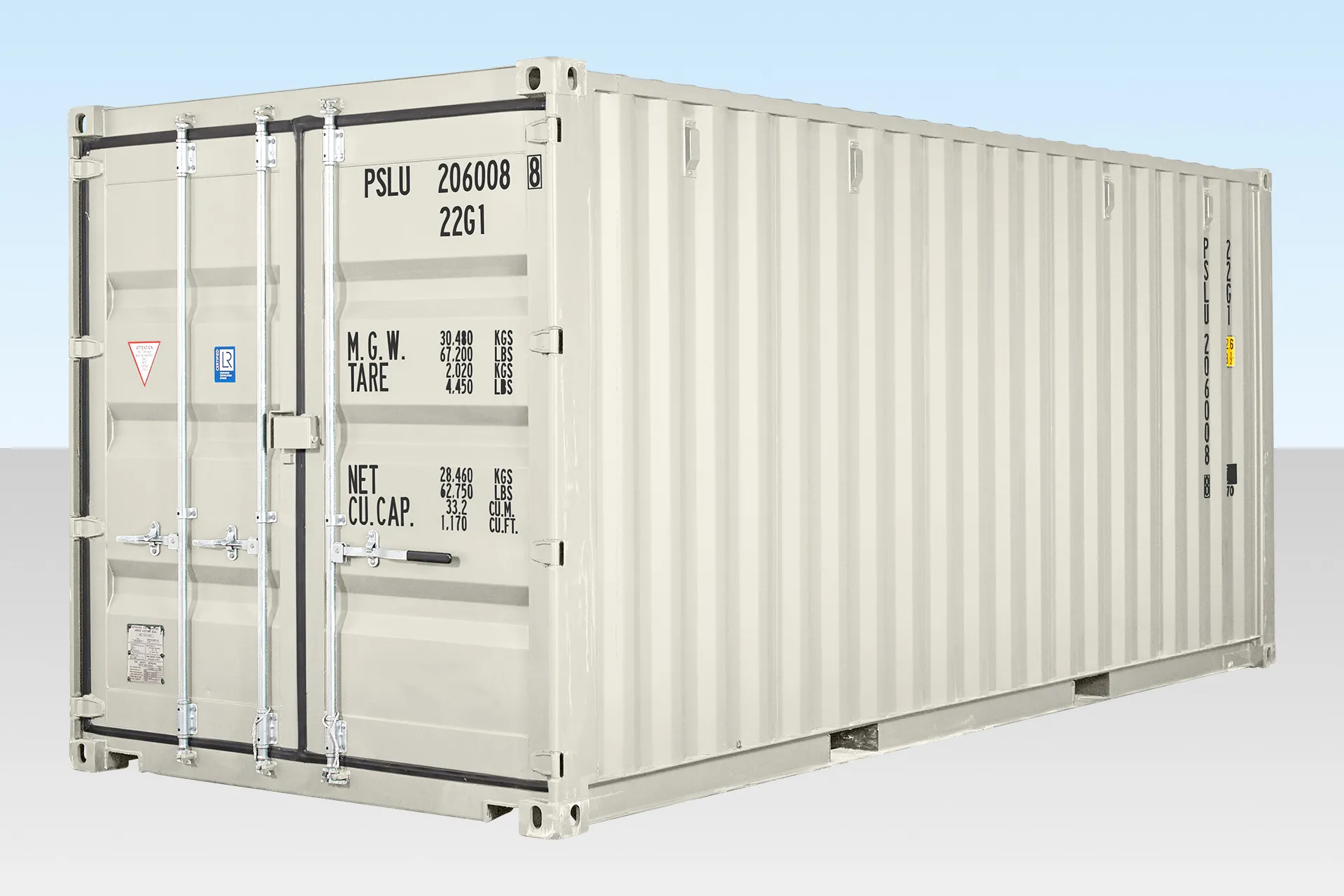 20ft Shipping Container (One Trip) White - Image 4