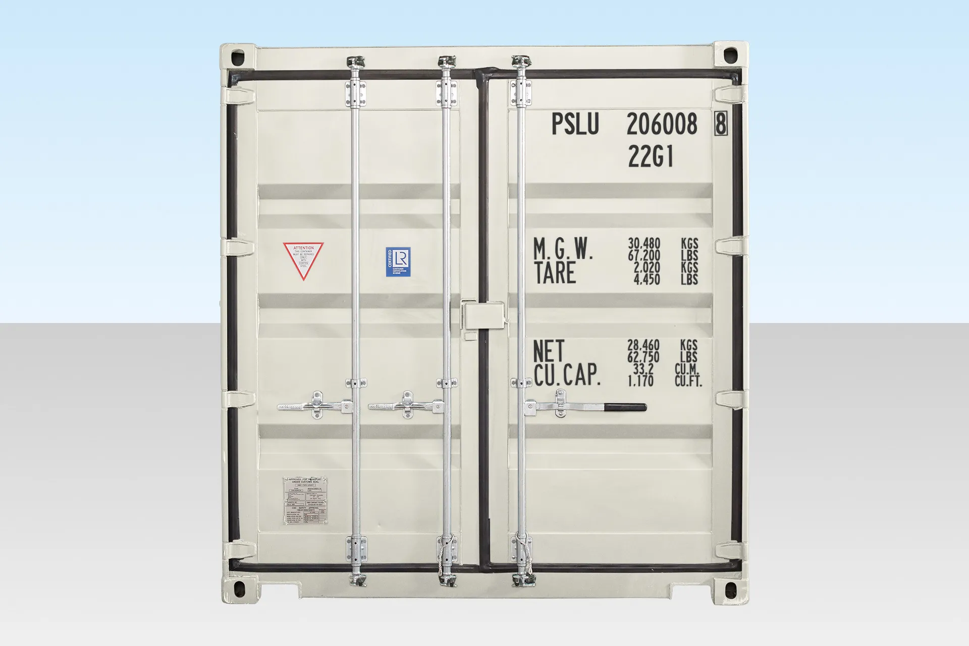 20ft Shipping Container (One Trip) White - Image 2