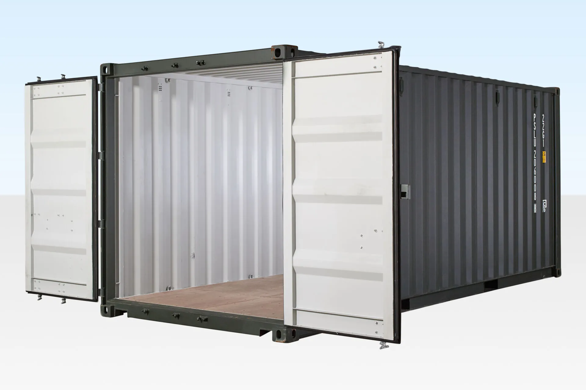 20ft Shipping Container (One Trip) Dark Green - Image 2