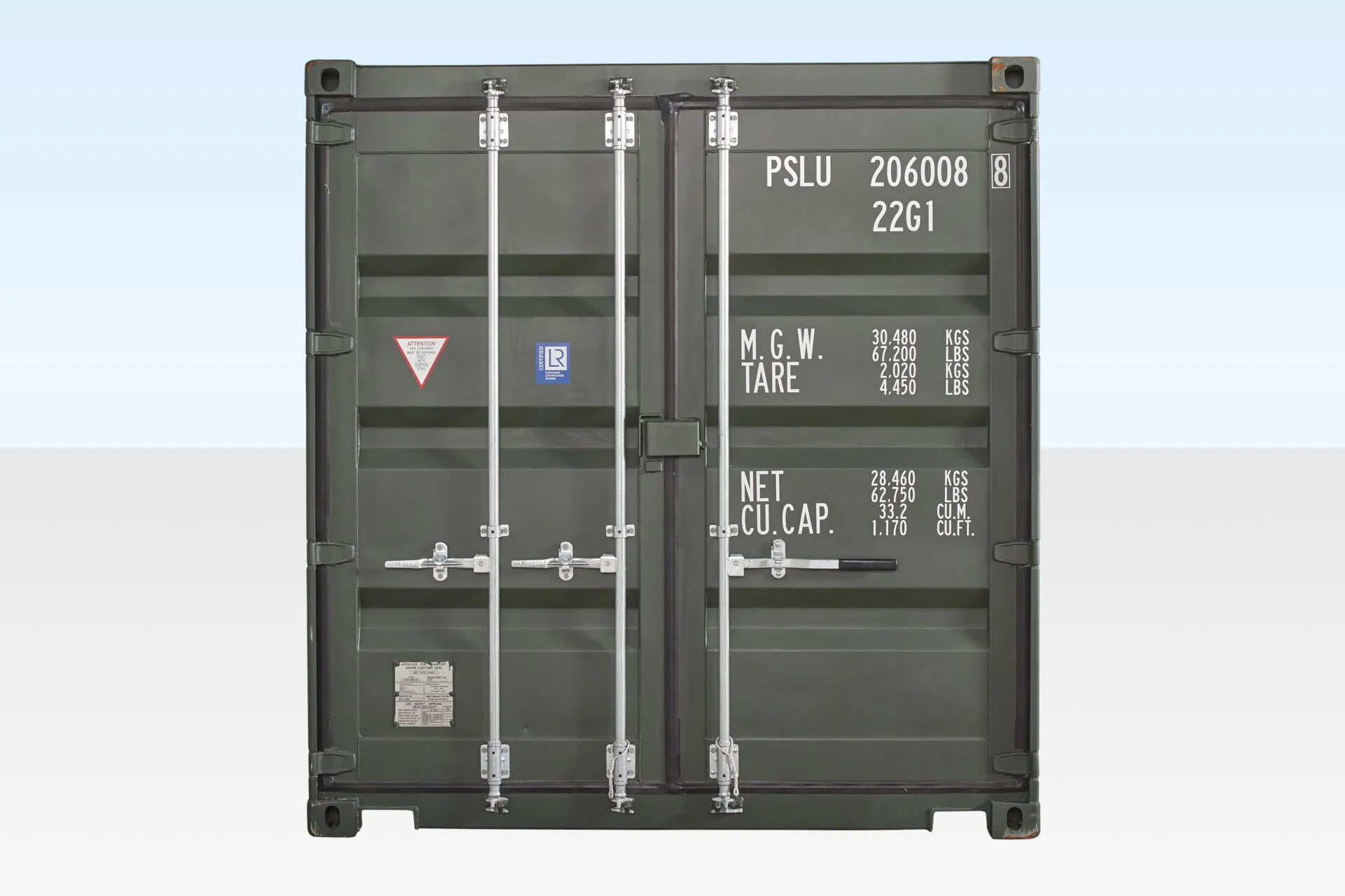 20ft Shipping Container (One Trip) Dark Green - Image 4