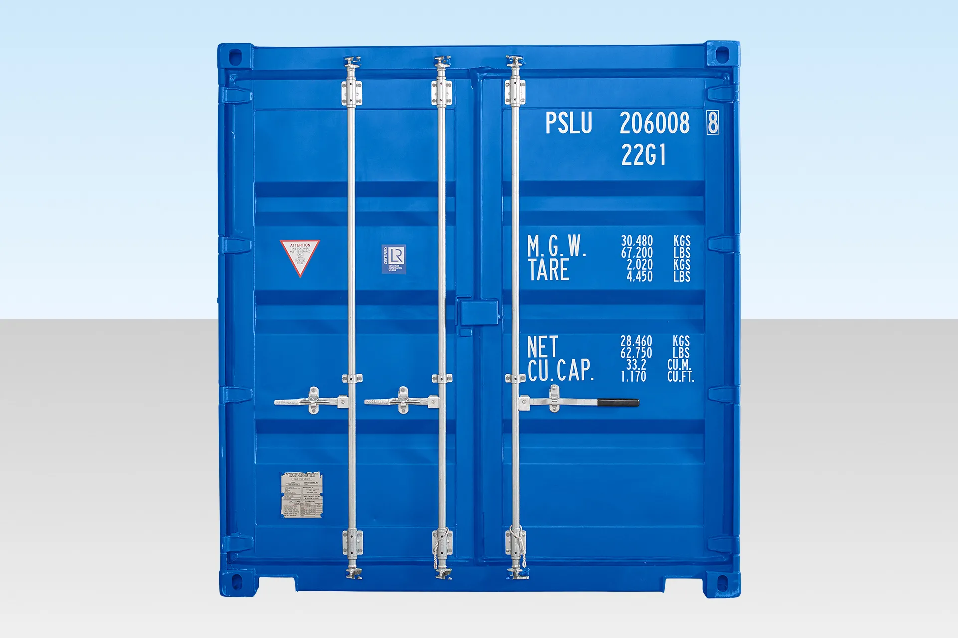 20ft Self Storage Container with Bamboo Floor – Blue - Image 2