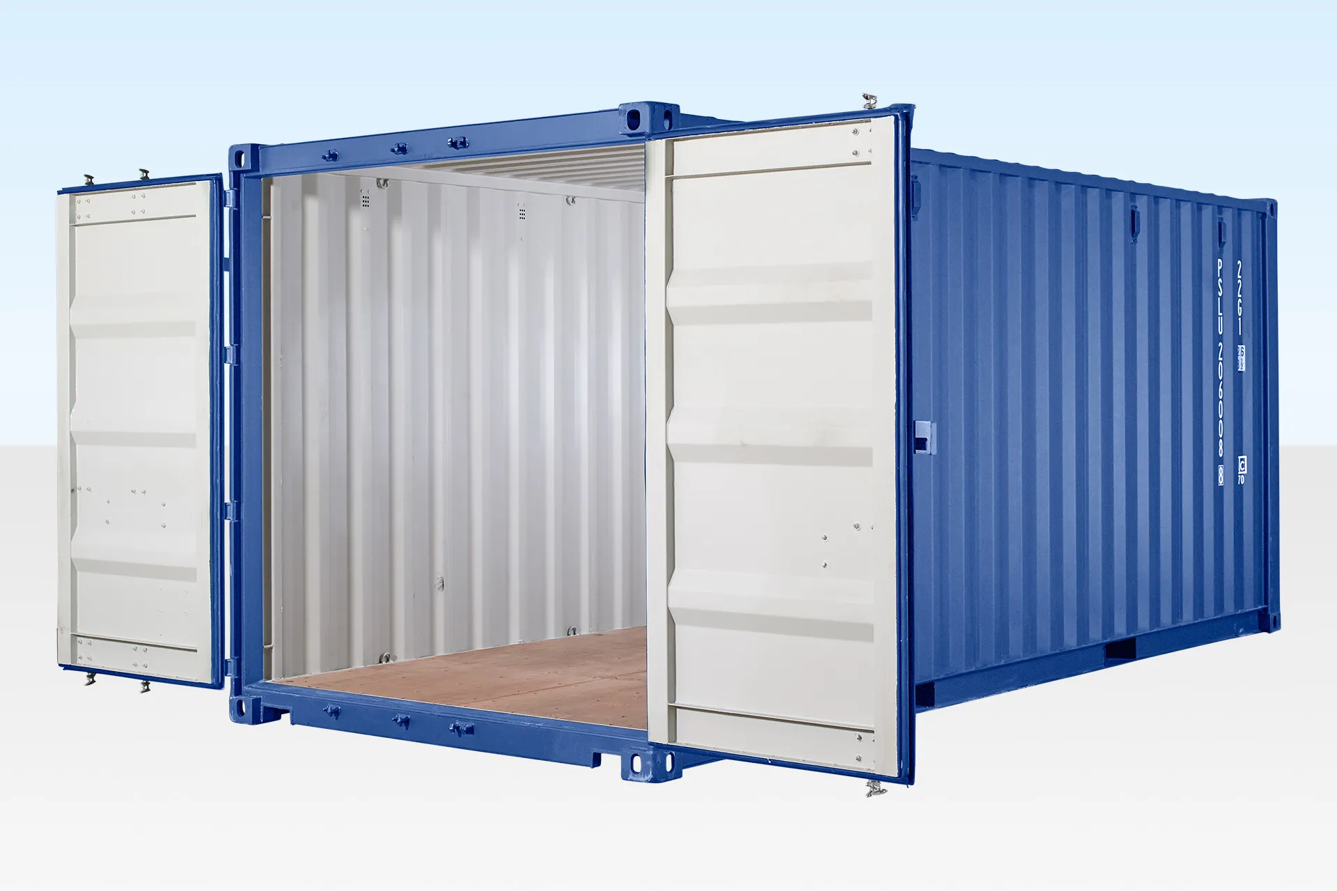 20ft Shipping Container (One Trip) Blue - Image 2