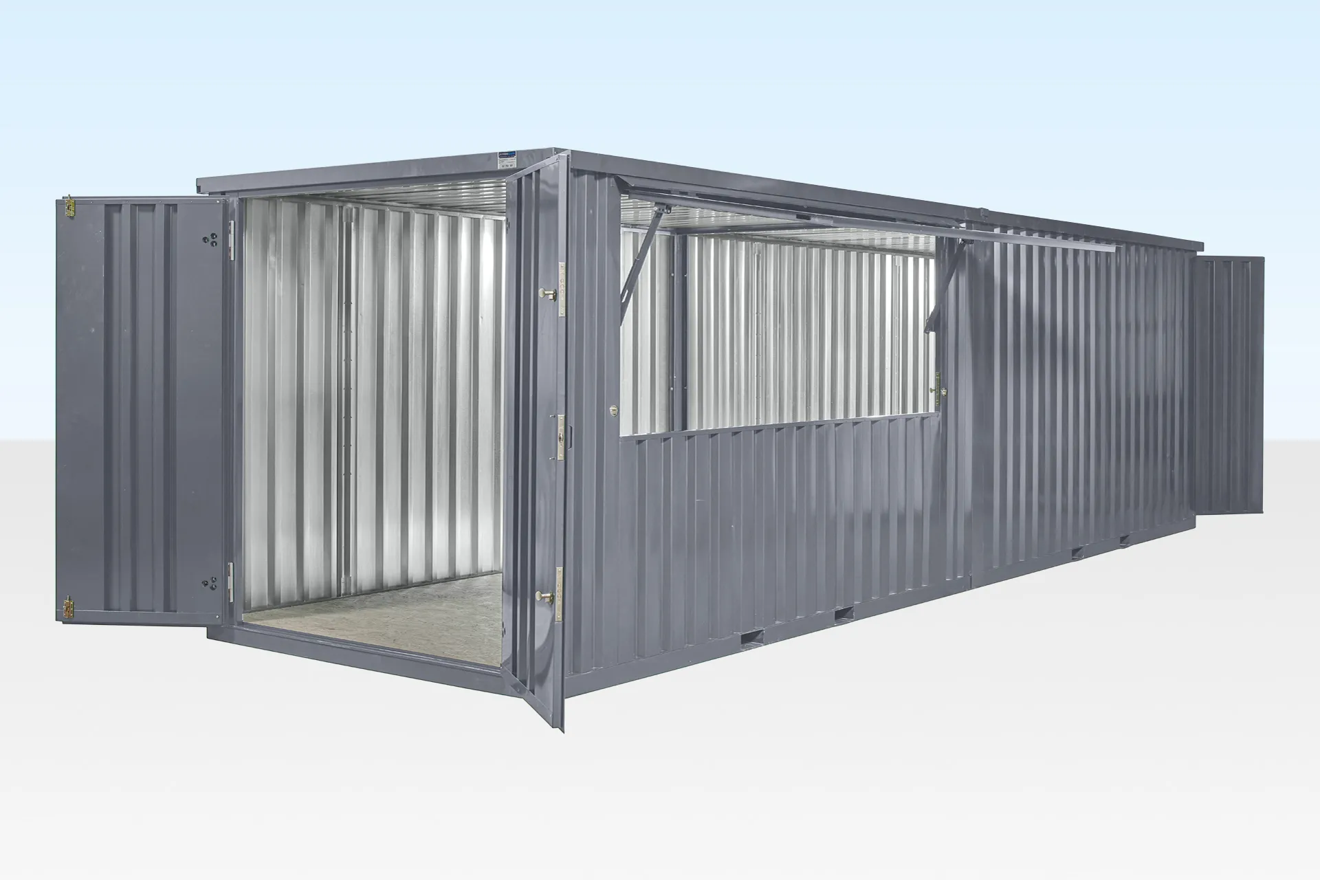 3m XL Flat Pack Kiosk & End Linked Store Bundle (RAL7015) - Image 3