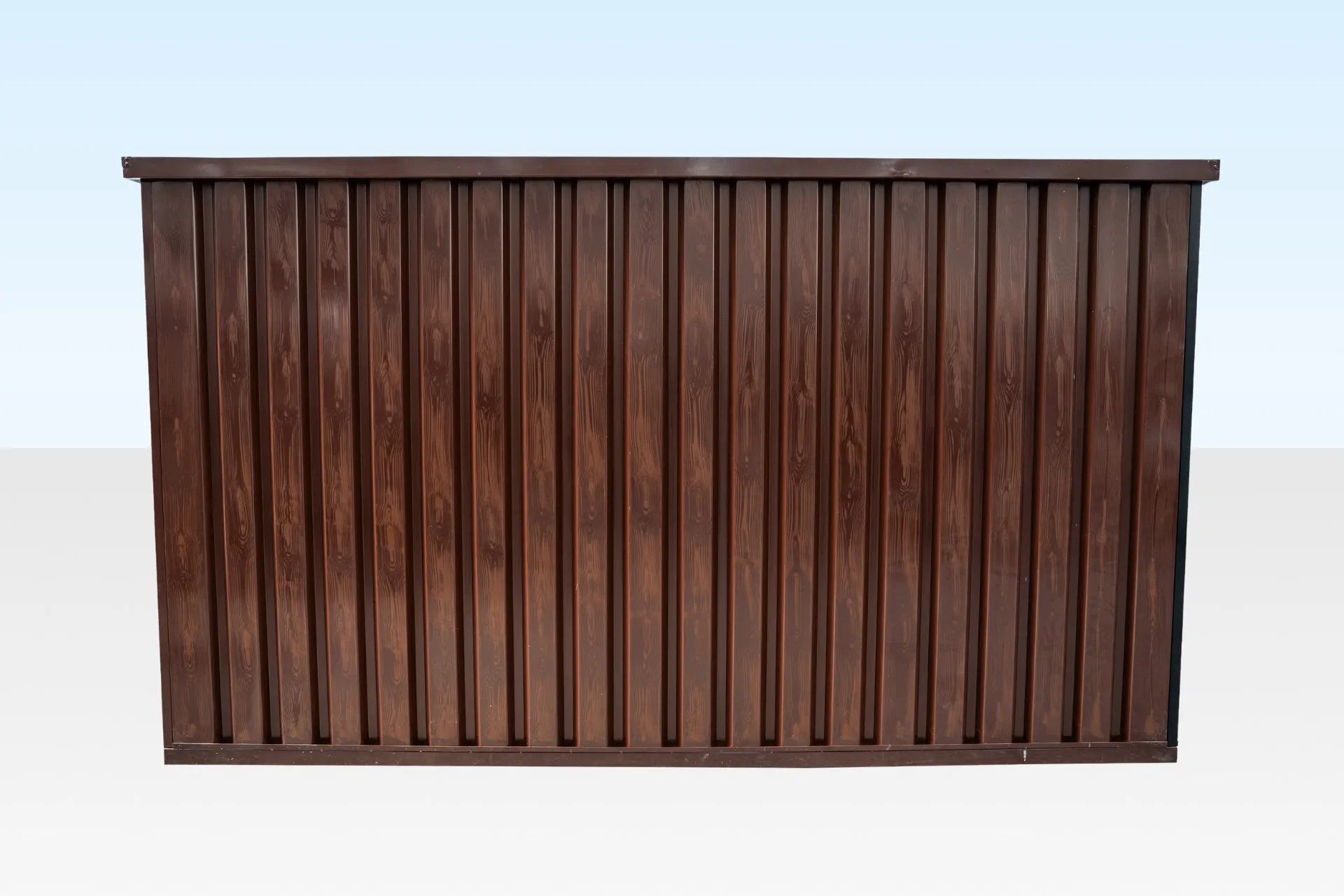 4m XL Flat Pack Kiosk – Wood Effect - Image 7